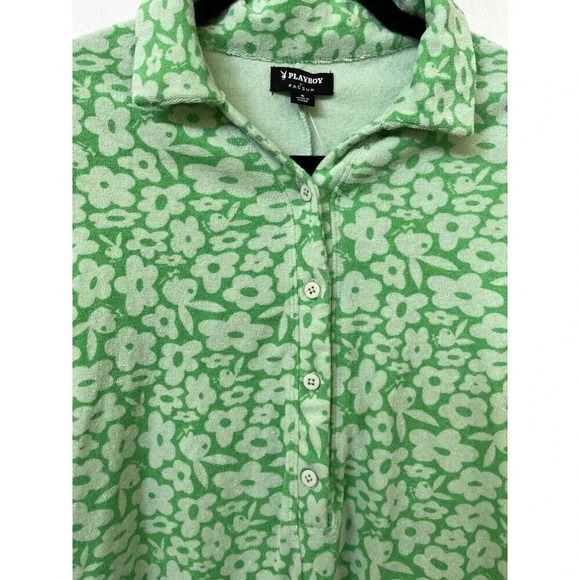 Pacsun x Playboy NWT Terry Romper size S Green and Blue Beach Wear One Piece - Picture 15 of 16